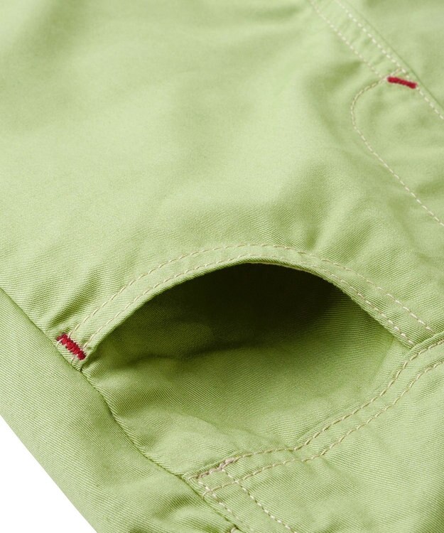 MIKI HOUSE HOT BISCUITS 【ミキハウス】【70-100cm】６分丈オーバーオール ストームグリーン