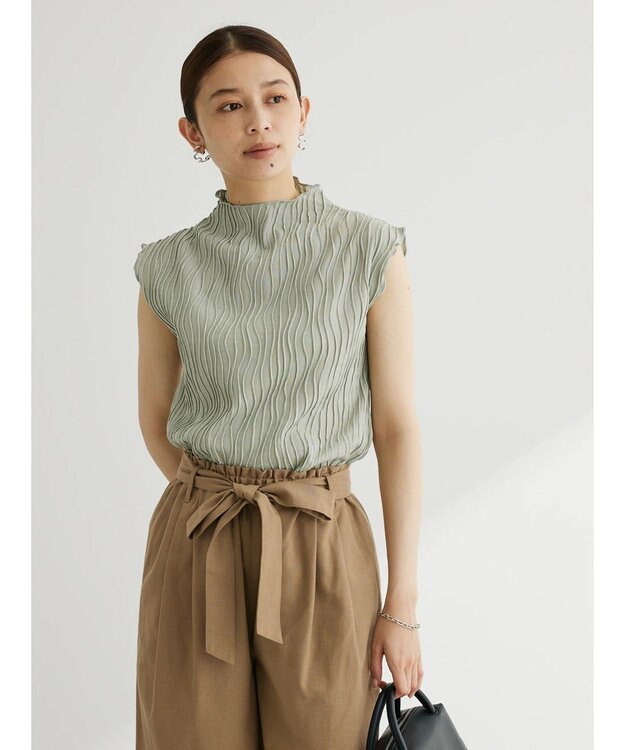 Green Parks ・Ｐｅｔｉｔ　Ｆｌｅｕｒ　ウェーブメロープルオーバー Light Khaki