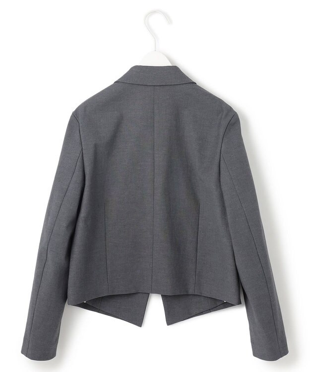 ICB 【接触冷感・UVケア・撥水・洗える】LooseWeave クロップドジャケット チャコール系