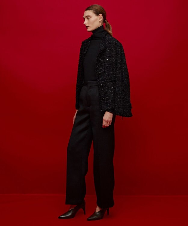 BEIGE， MONGE / ノーカラージャケット Black