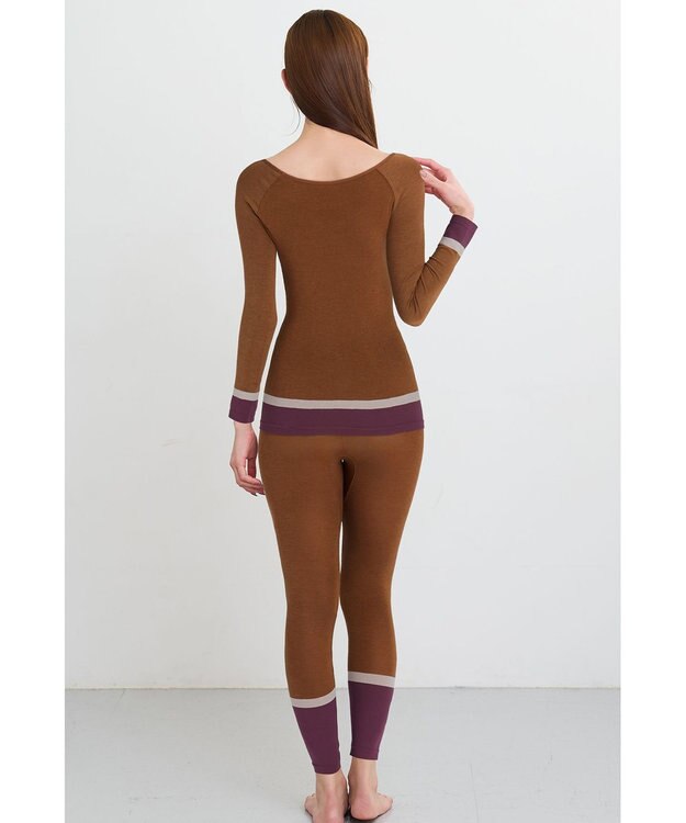 WACOAL あったかインナー よく伸びる生地 袖丈調節可能(7分袖~9分袖) 保温性(身生地) 9分袖 長袖 【360°ラクストレッチ】 レディース CLD371 /ワコール ブラウン