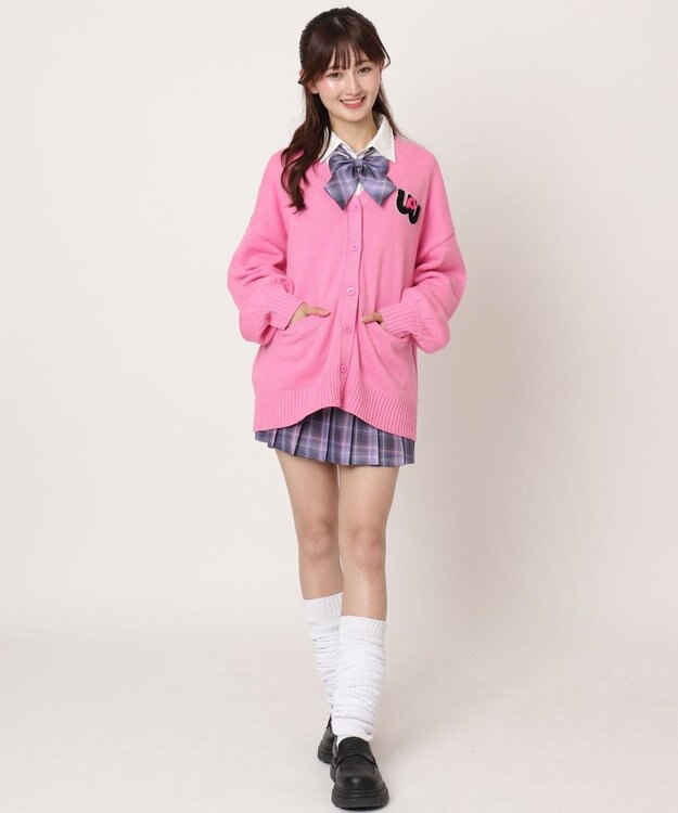 WEGO 【SCHOOLITEM】ワールドペガサスコラボカーディガン Sピンク