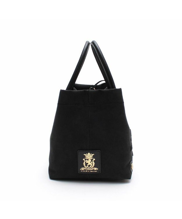 A.D.M.J. 【ファブリック】スエードプラス/マーキスショルダーストラップ付トート25cm ブラック