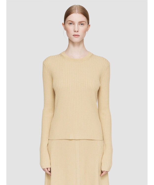 JOSEPH 【洗える】シルクブレンド　ラウンドネックニット Champagne