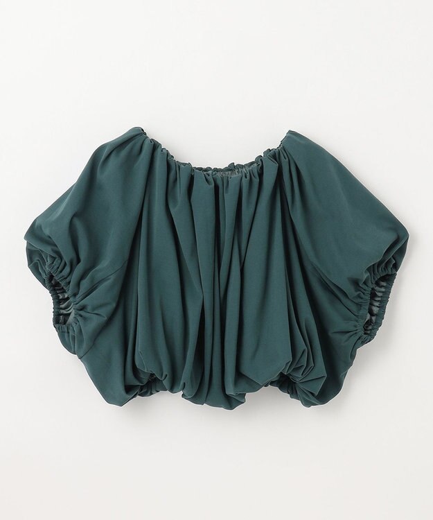 NAVE 【Nave 　洗える・接触冷感】クロップドジャージーブラウス グリーン系