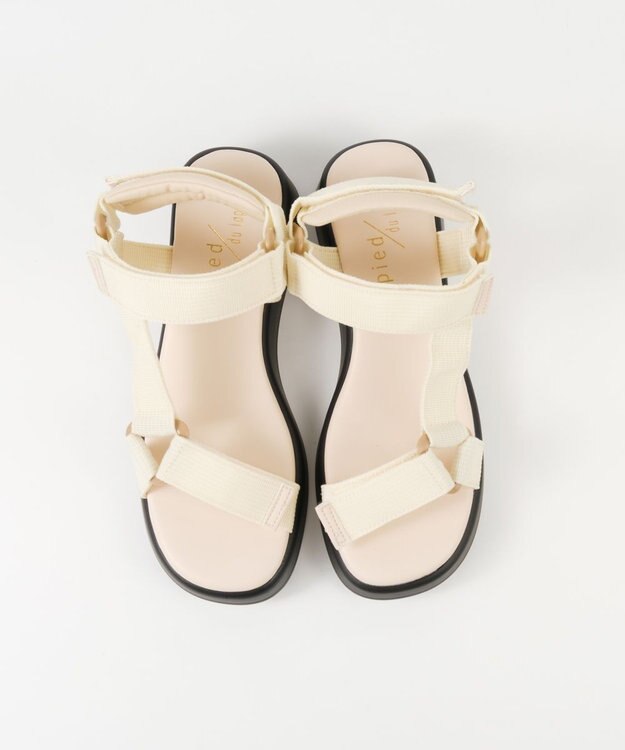 BONTRE 【pied du lapan/ピエドラパン】厚底ベルクロスポーツサンダル/50752ZI アイボリー