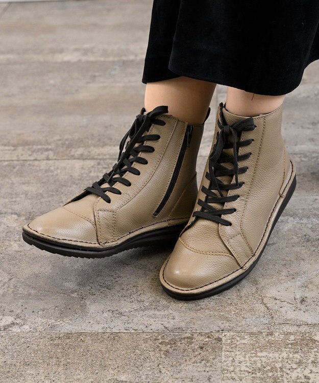 Pointer 本革軽量ブーツ レディース グレージュ