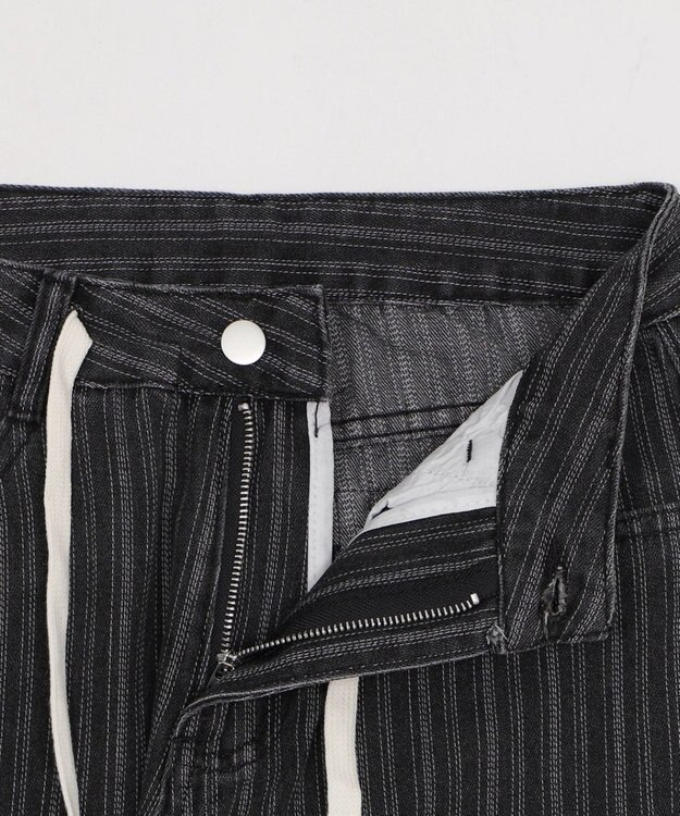 WEGO ドロストストライプブラストデニム ブラック