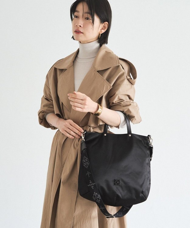 russet 《WEB限定》クラウズナイロン2wayトートバッグ(CE-1501-WEB) Black
