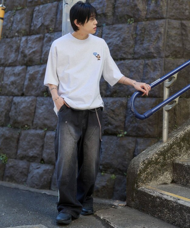 WEGO 別注BENDAVISワンポイントT（SS） アッシュグレー