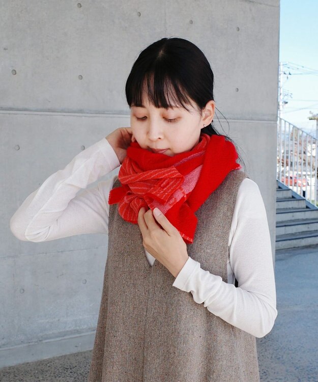 nitorito FUDGE12月号掲載【UNISEX】sora スヌード red