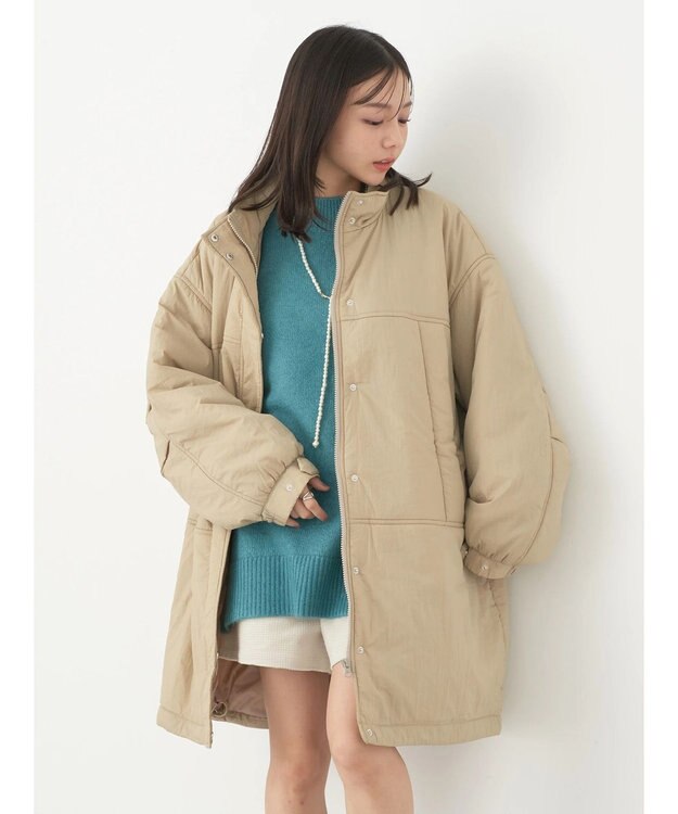 earth music&ecology モンスターコート Beige