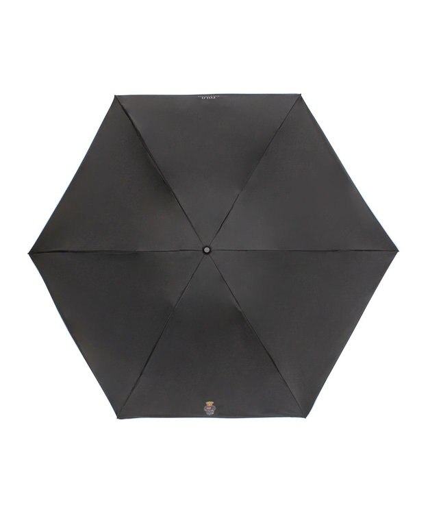 MOONBAT 【軽量】POLO RALPH LAUREN 遮光 晴雨兼用 折りたたみ日傘 無地 ポロベア ブラック