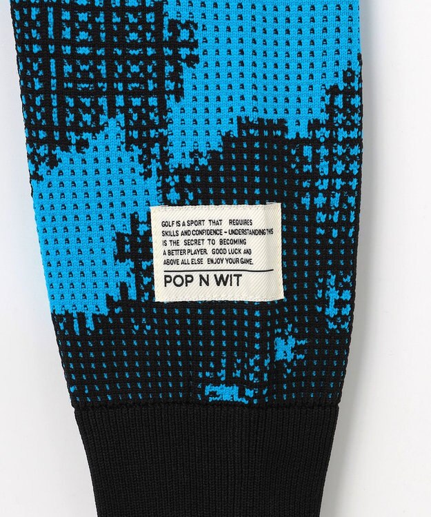 PW CIRCULUS 【WOMEN】Spark dot camouflage 軽量ニット ゴルフウェア レディース ブルー系5