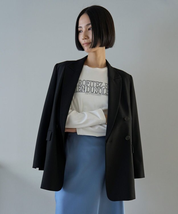 UNFILO L ダブルブレスト ジャケット ブラック