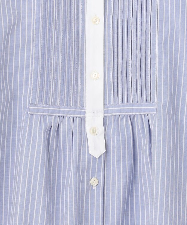 J.PRESS YORK STREET 【WOMEN】クレリックバンドドレス シャツ ブルー系1