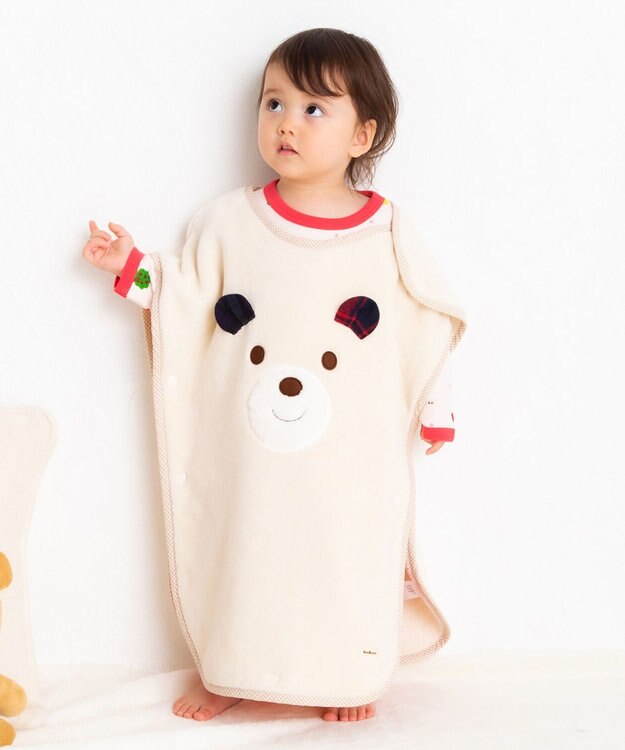 MIKI HOUSE HOT BISCUITS 顔ドン コットンスリーパー アイボリー