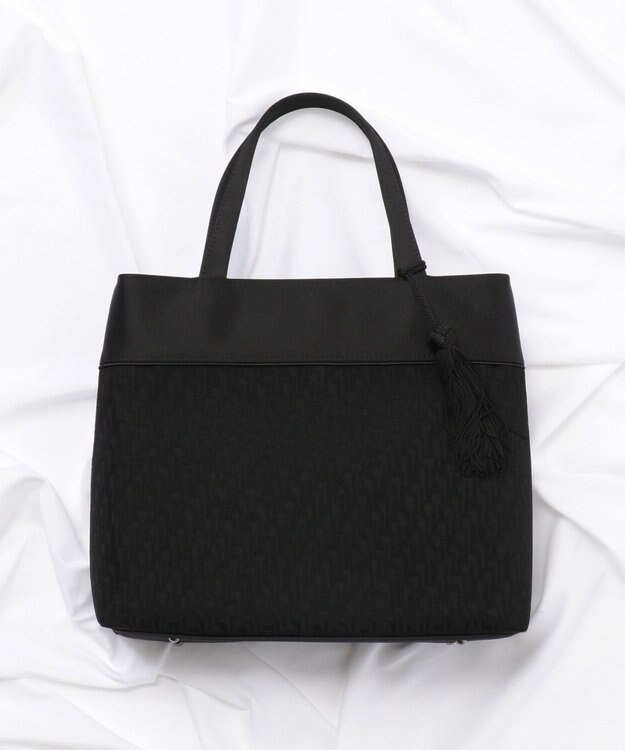 自由区 FORMAL 【日本製】米沢織 あおり式トート ブラック系