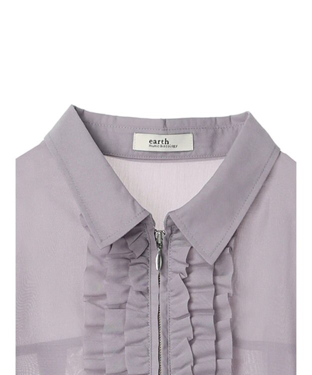 earth music&ecology フリルシャツ Lavender