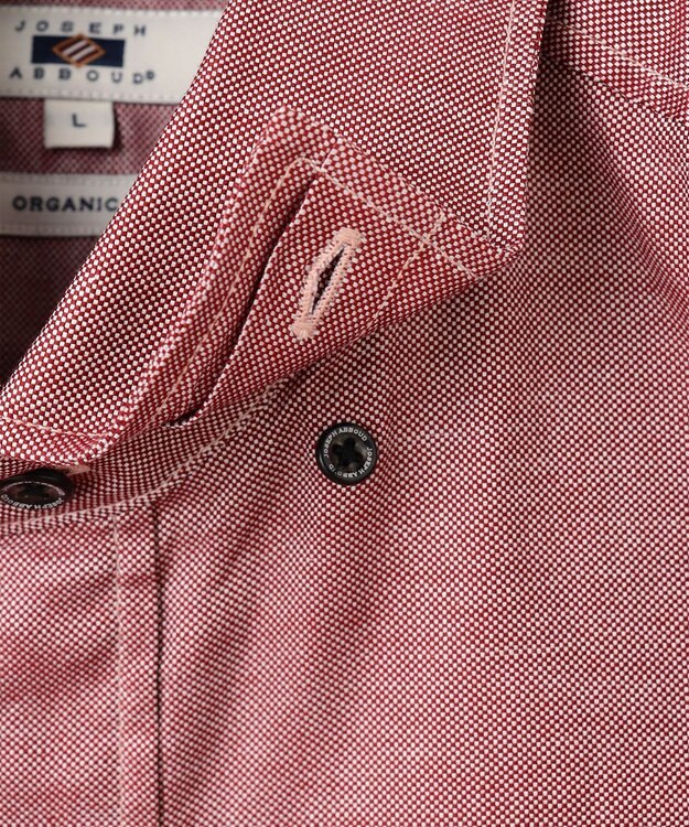 JOSEPH ABBOUD 【オーガニックコットン使用】JOE COTTON ストレッチオックス シャツ ワイン系