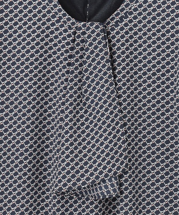 J.PRESS LADIES 【2WAY】幾何プリント ボウタイ カットソー ネイビー系5