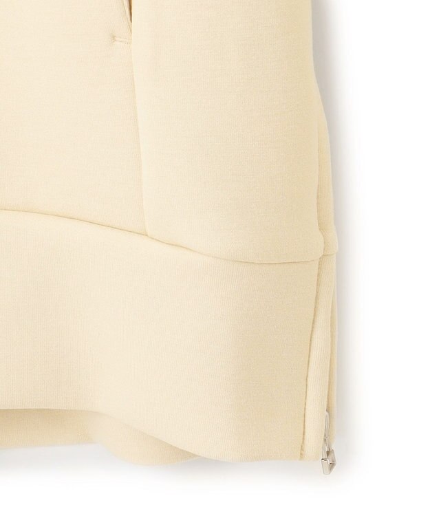 UNFILO 【WEB限定】BEAUTY FORM JERSEY サイドZIP フーディ クリーム