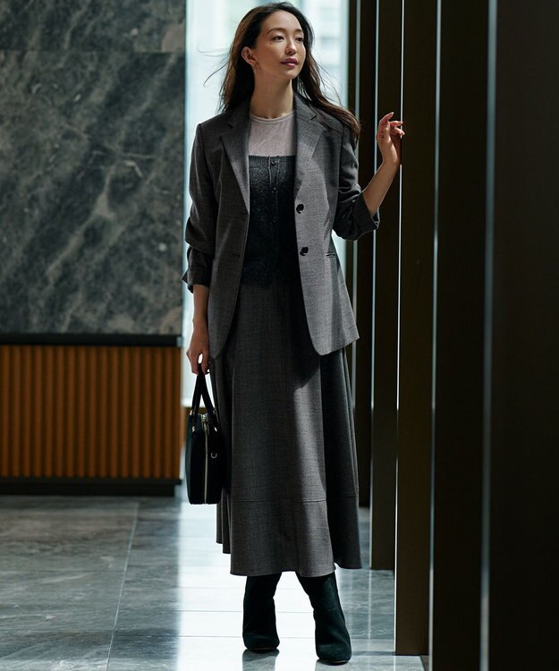 23区 【セットアップ対応】TWサキソニー シングル ジャケット グレー系