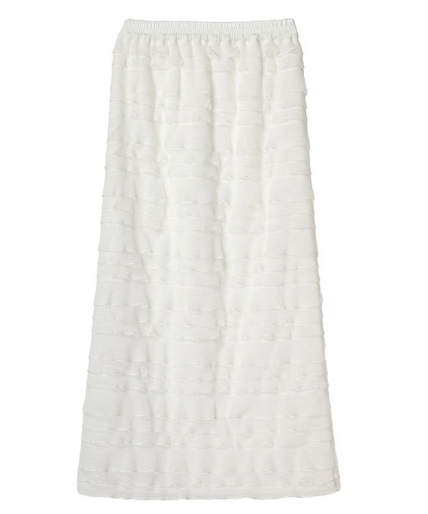 Green Parks ・ＥＬＥＮＣＡＲＥ　ＤＵＥ　ティアードフリルナロースカート Off White