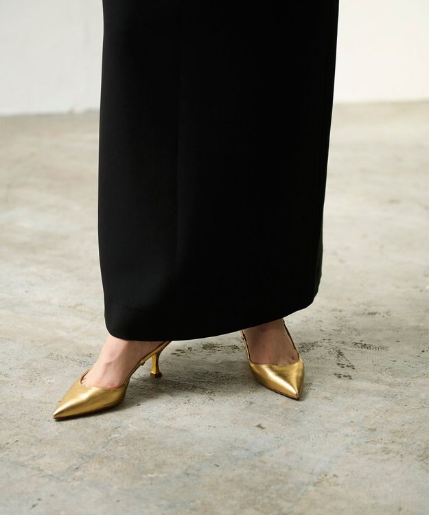 GRACE CONTINENTAL シアーラッフルロングドレス ブラック