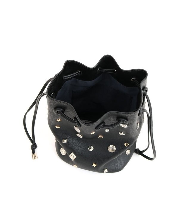 UNBILLION カカトゥ kakatoo / WEB限定ビジューミックスチャーム ドロストバッグ ブラック