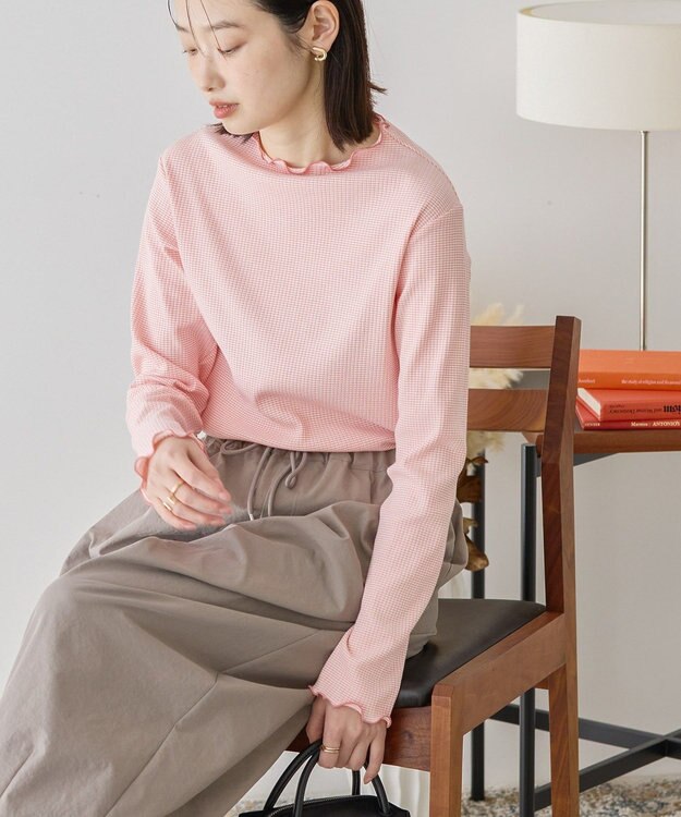 AMERICAN HOLIC 針抜きテレコカットプルオーバー Orange