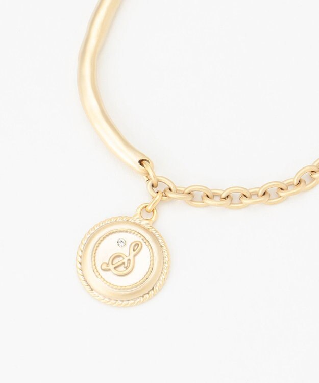 J.PRESS LADIES 【WEB限定・リバーシブル】 イニシャルコイン ブレスレット S