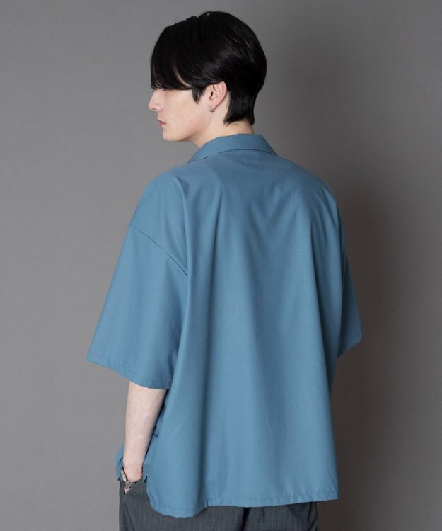 WEGO 【セットアップ対応】TRオープンカラーシャツ（SS） サックス