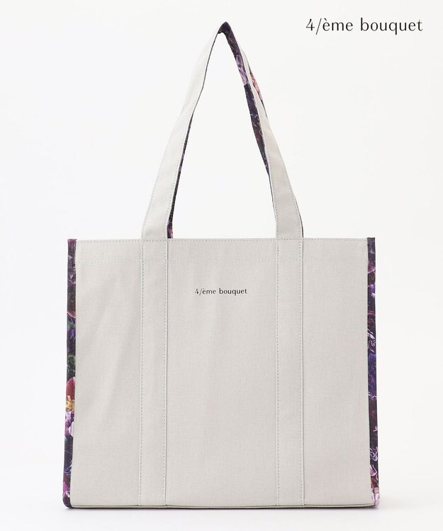 自由区 【カトリエムブーケ】Sac a fleurs プリントバッグ ベージュ