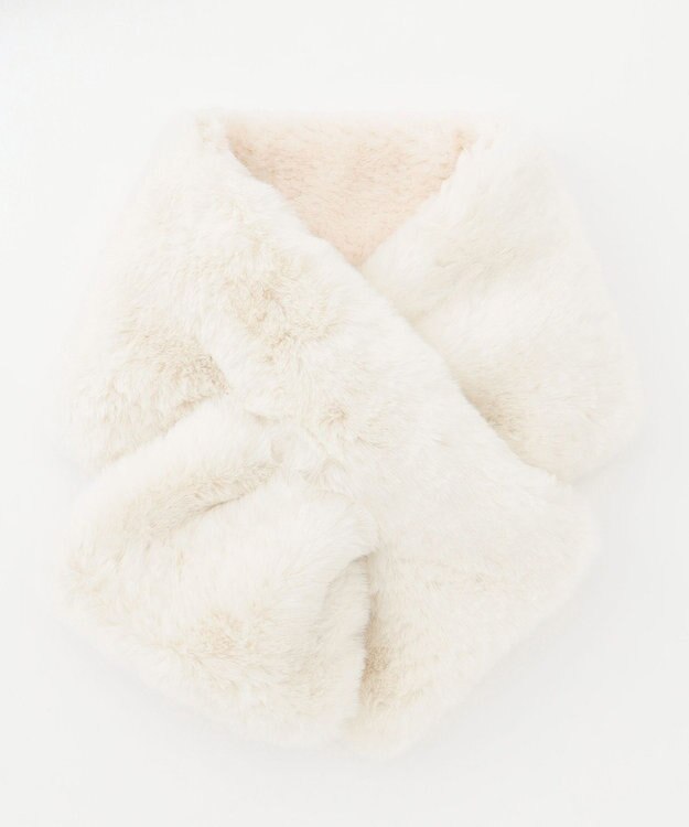 Feroux 【リバーシブル】フェイクファーティペット アイボリー系