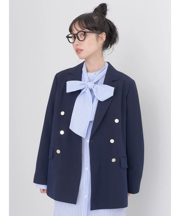 earth music&ecology テーラードジャケット Navy