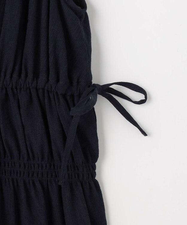 組曲 【先行予約】シアーリンクルクロス ティアードブラウス ネイビー系