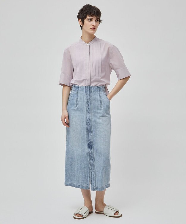 BEIGE， 【洗える】VICTOR / デニムスカート White