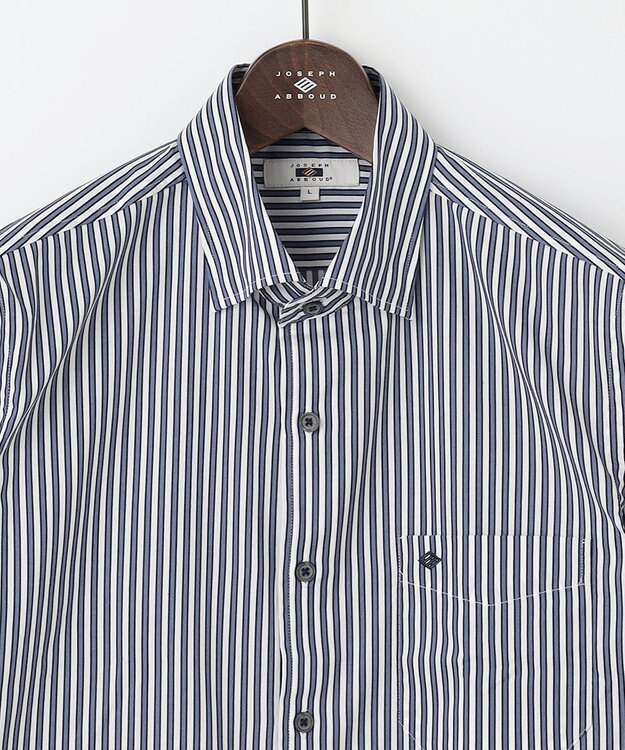 JOSEPH ABBOUD スト レッチストライプシャツ ネイビー系1