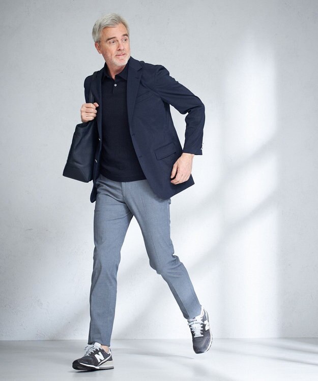 J.PRESS MEN 【MECHANICAL】ナイロンハイパワーストレッチ ブレザー ネイビー系