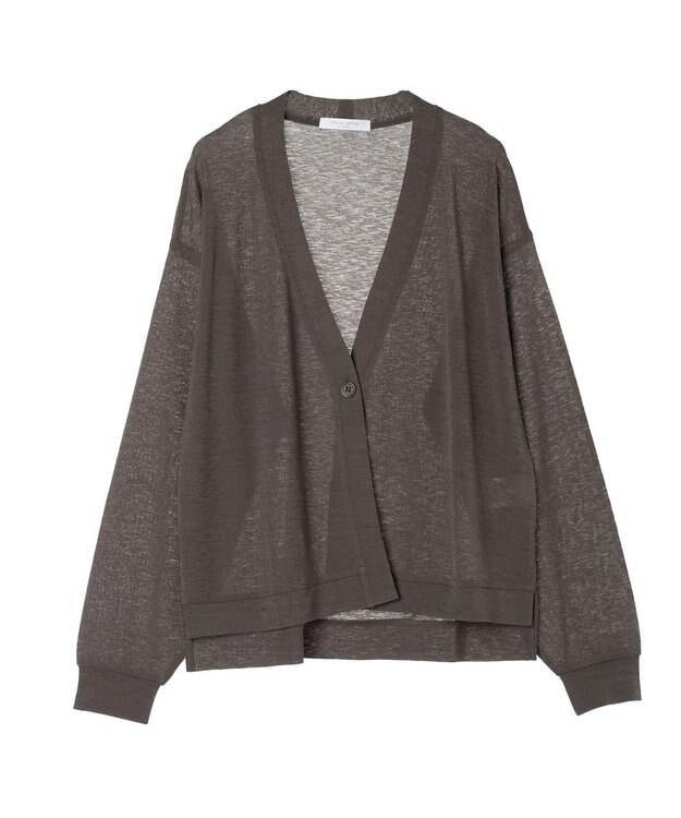 Green Parks Ｖネックシアーカットカーディガン Gray