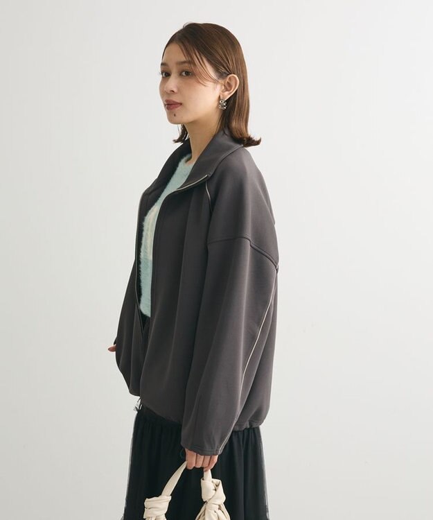 Green Parks コードラインスタンドカットブルゾン Charcoal Gray