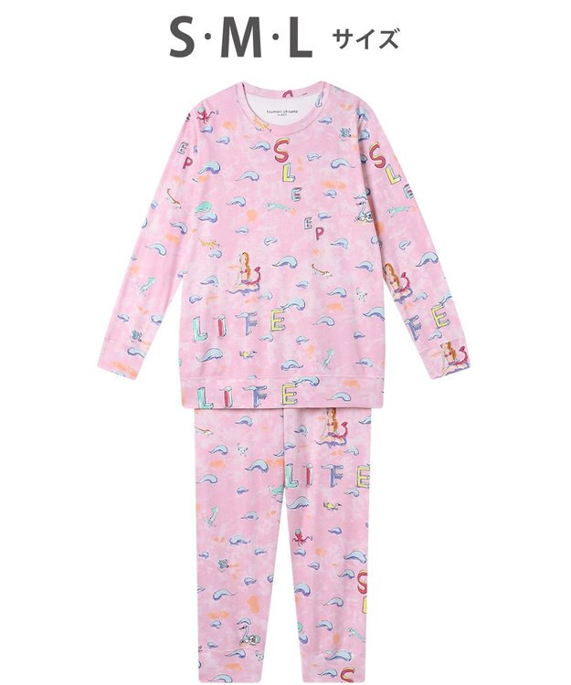 tsumori chisato SLEEP ツモリチサト パジャマ 長袖 長ズボン 綿100%(本体) スムース素材 レディース UDX501 /ワコール ピンク