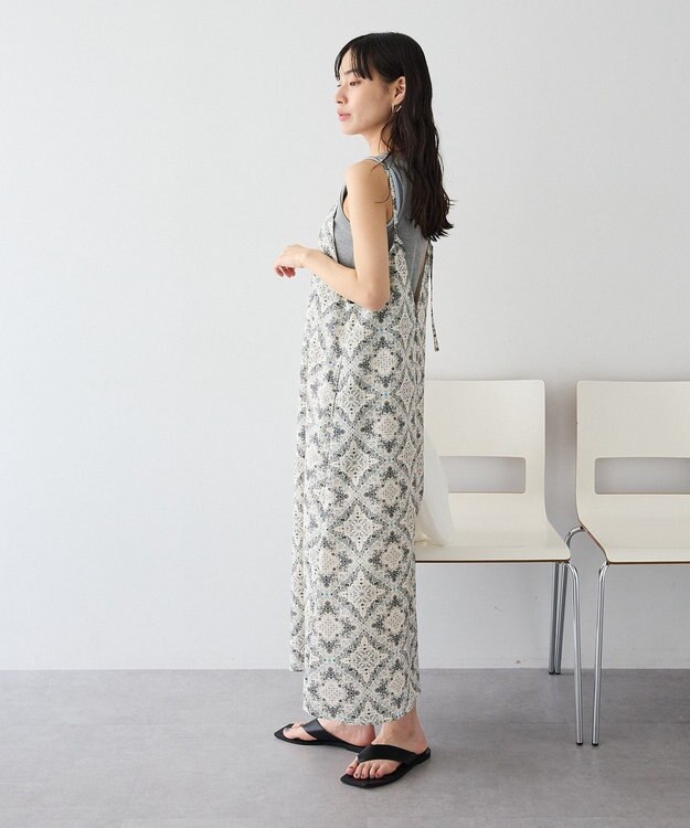 CRAFT STANDARD BOUTIQUE プリントキャミワンピース Light Beige