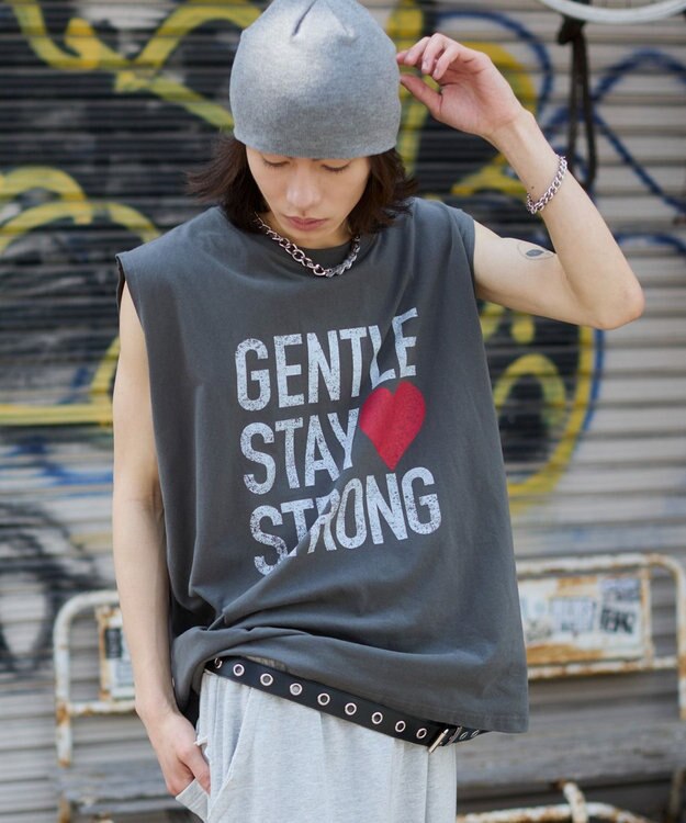 WEGO 【ユニセックス着用ITEM/MLサイズ展開】グラフィックBIGノースリーブ 柄1