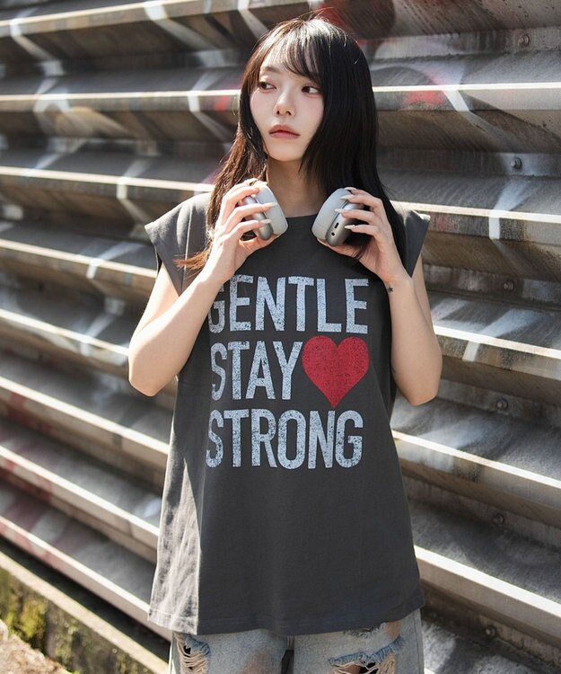 WEGO 【ユニセックス着用ITEM/MLサイズ展開】グラフィックBIGノースリーブ 柄1