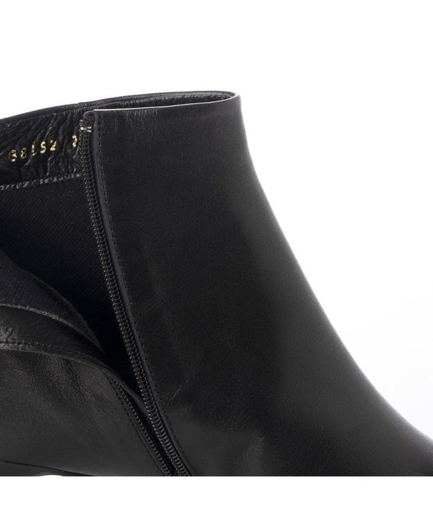 MODE ET JACOMO <D'ICI>ラウンドスクエアトゥショートブーツ ブラック