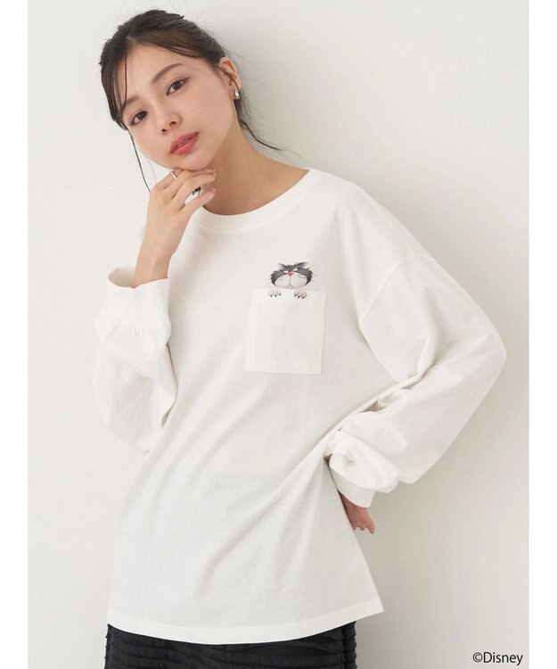 earth music&ecology Ｄｉｓｎｅｙ／覗きルシファーポケットロンＴ White