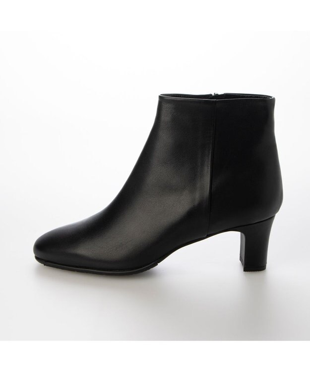 MODE ET JACOMO <D'ICI>ラウンドスクエアトゥショートブーツ ブラック