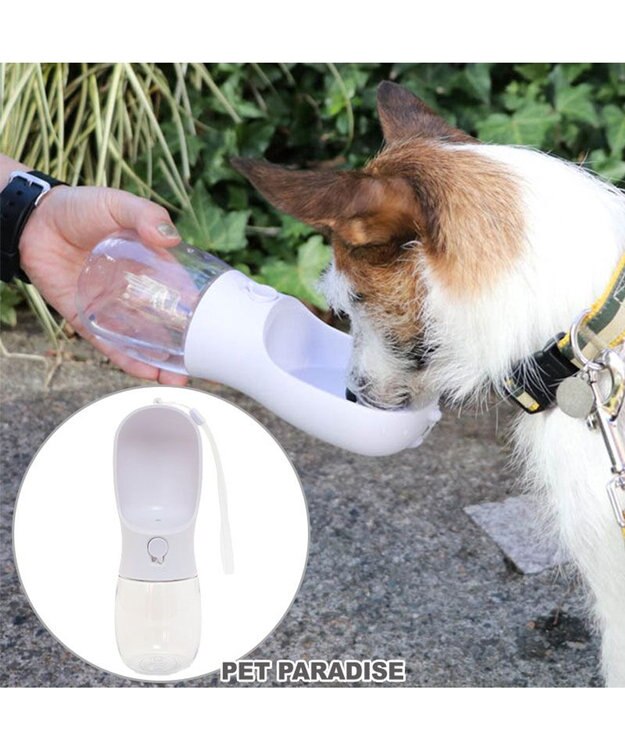 PET PARADISE 犬 猫  モバイルドリンカー 280ｍＬ お散歩  給水器 ホワイト